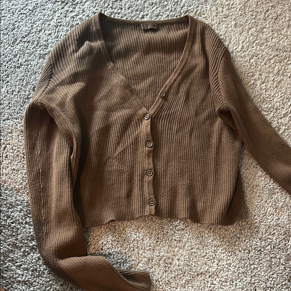 Brandy Melville Brown Knit Cardigan